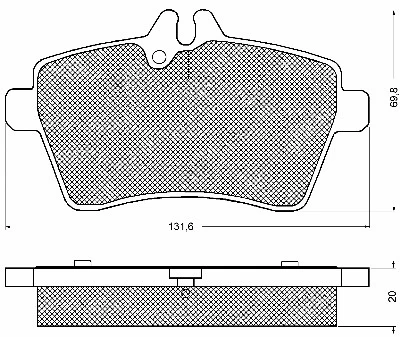 Kit de plaquettes de frein, frein à disque BSF 10716