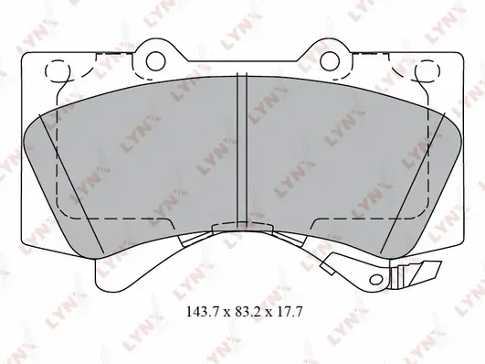 Kit de plaquettes de frein, frein à disque LYNXAUTO BD-7580