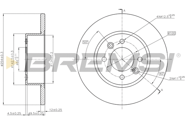 Disque de frein BREMSI CD6557S