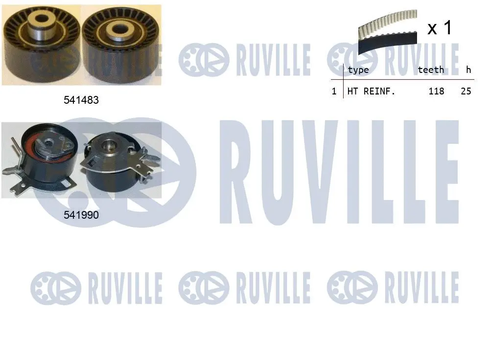 Kit de courroie crantée RUVILLE 550280