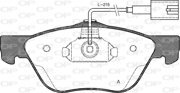Kit de plaquettes de frein, frein à disque OPEN PARTS BPA0589.42