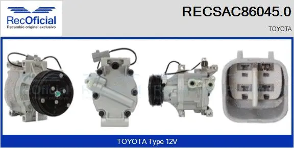 Compresseur, climatisation RECOFICIAL RECSAC86045.0