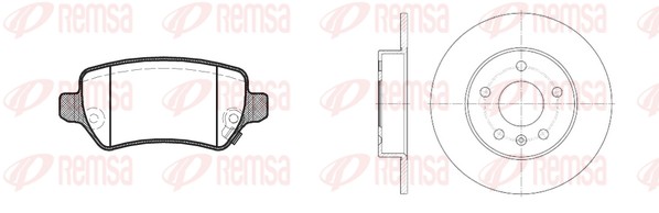 Kit de freins, frein à disques REMSA 8957.00