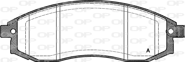 Kit de plaquettes de frein, frein à disque OPEN PARTS BPA0598.12