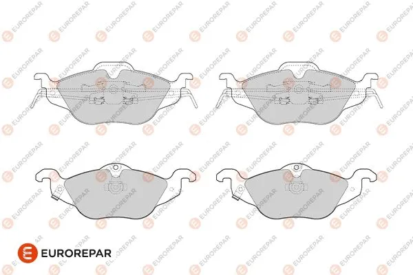 Kit de plaquettes de frein, frein à disque EUROREPAR 1686268680