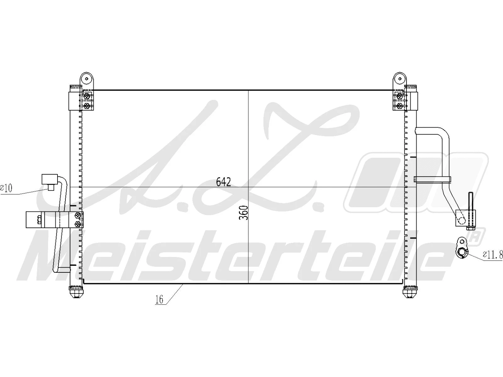 Condenseur, climatisation A.Z. Meisterteile AZMT-45-030-1154