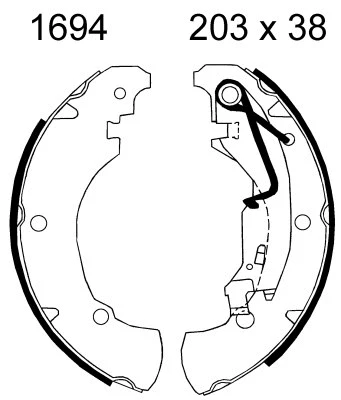 Jeu de mâchoires de frein BSF 07460