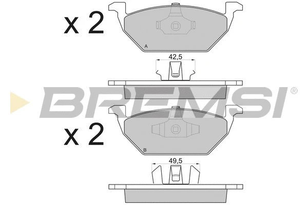 Kit de plaquettes de frein, frein à disque BREMSI BP2835