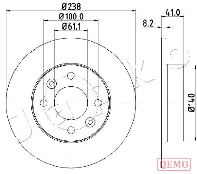 Disque de frein JAPKO 600700C