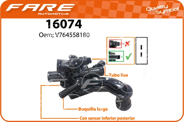 Bride de liquide de refroidissement FARE SA 16074