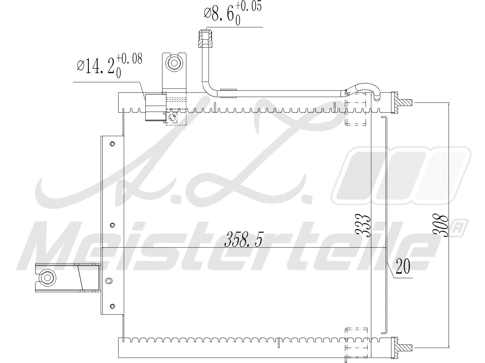 Condenseur, climatisation A.Z. Meisterteile AZMT-45-030-1615