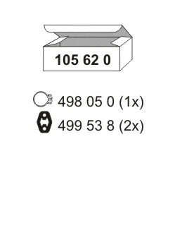 Kit d'assemblage, silencieux ERNST 105620