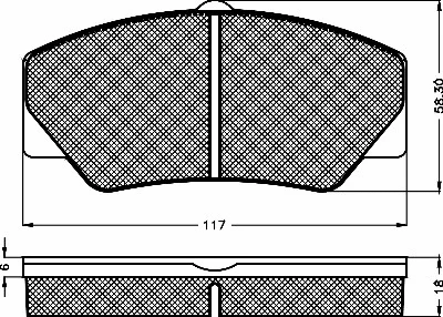 Kit de plaquettes de frein, frein à disque BSF 10193