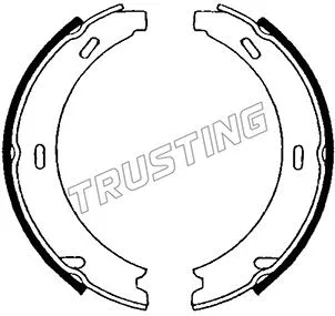 Jeu de mâchoires de frein, frein de stationnement TRUSTING 052.121