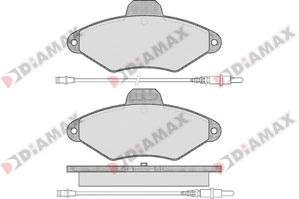 Kit de plaquettes de frein, frein à disque DIAMAX N09109
