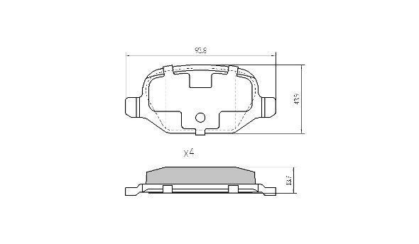 Kit de plaquettes de frein, frein à disque FREMAX FBP-1154