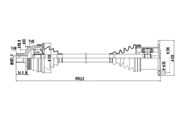 Arbre de transmission DYNAMATRIX DDS203058