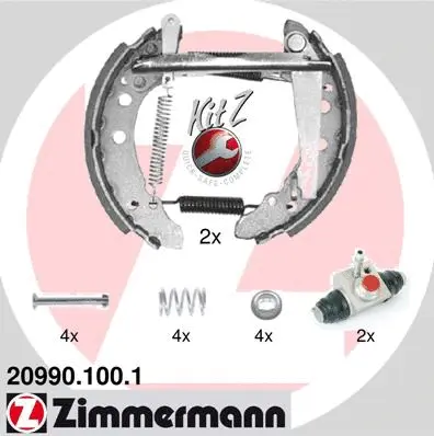 Jeu de mâchoires de frein ZIMMERMANN 20990.100.1