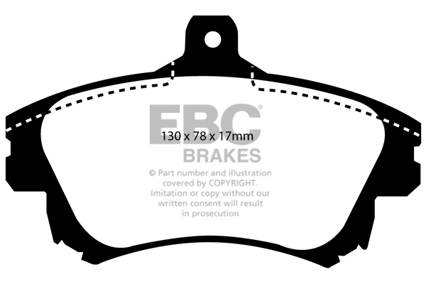 Kit de plaquettes de frein, frein à disque EBC Brakes DP21139