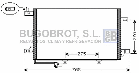 Condenseur, climatisation BUGOBROT 62-MS5382