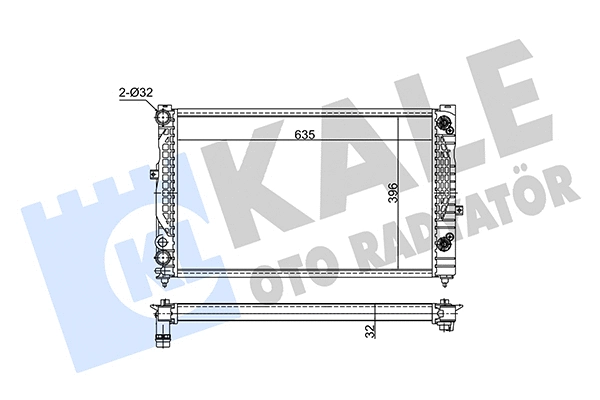 Radiateur, refroidissement du moteur KALE OTO RADYATÖR 349240