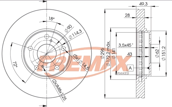 Disque de frein FREMAX BD-4401