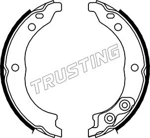 Jeu de mâchoires de frein, frein de stationnement TRUSTING 034.113