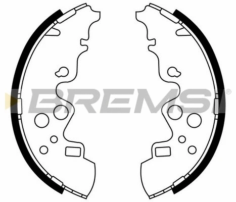 Jeu de mâchoires de frein BREMSI GF0801