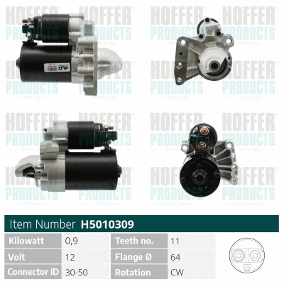 Démarreur HOFFER H5010309