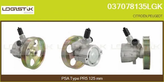 Pompe hydraulique, direction LGK 037078135LGK