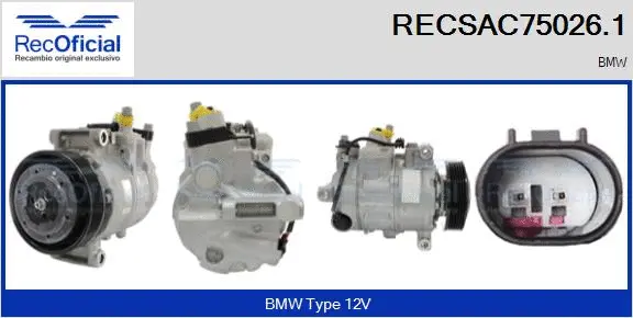 Compresseur, climatisation RECOFICIAL RECSAC75026.1