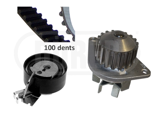 Pompe à eau + kit de courroie crantée DÜRER PA221115