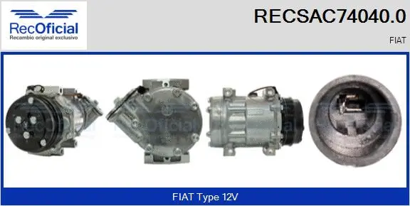 Compresseur, climatisation RECOFICIAL RECSAC74040.0