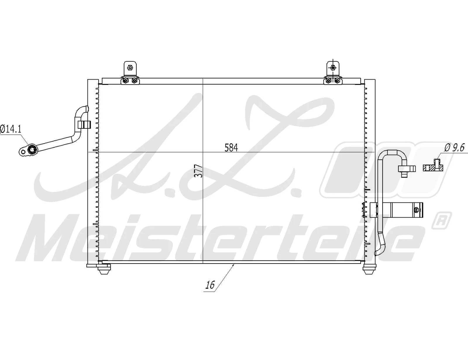 Condenseur, climatisation A.Z. Meisterteile AZMT-45-030-1198