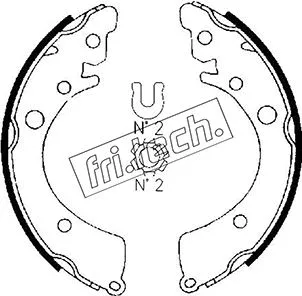 Jeu de mâchoires de frein fri.tech. 1044.006