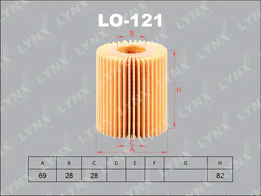 Filtre à huile LYNXAUTO LO-121