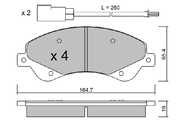 Kit de plaquettes de frein, frein à disque AISIN BPFO-1013