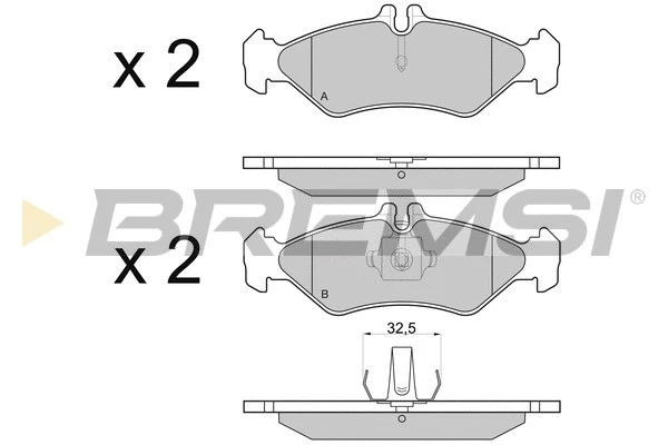 Kit de plaquettes de frein, frein à disque BREMSI BP2688