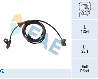 Capteur, vitesse de roue FAE 78271