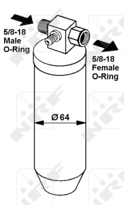 Filtre déshydratant, climatisation NRF 33068