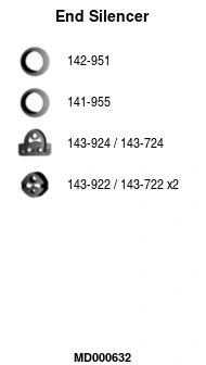 Silencieux arrière FA1 MD000632