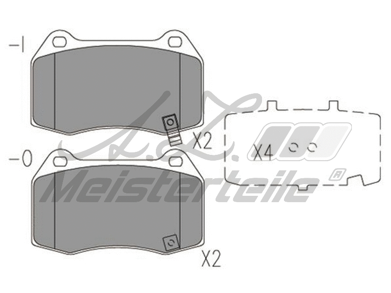 Kit de plaquettes de frein, frein à disque A.Z. Meisterteile AZMT-44-022-1752