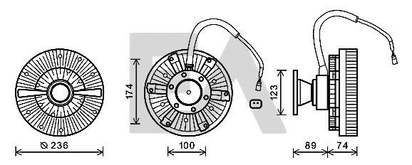Roue du souffleur, refroidissement du moteur EACLIMA 35C63D01