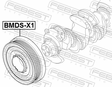 Poulie, vilebrequin FEBEST BMDS-N47