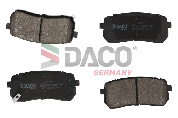 Kit de plaquettes de frein, frein à disque DACO Germany 321724