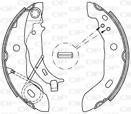 Jeu de mâchoires de frein OPEN PARTS BSA2161.00