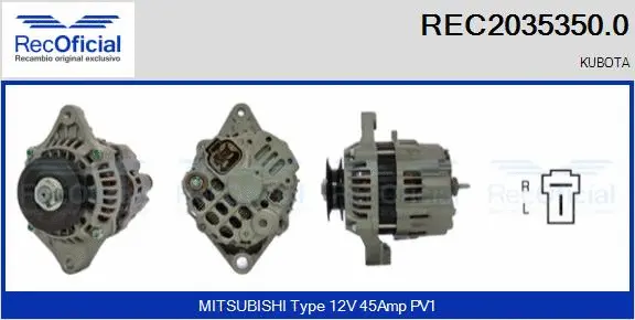 Alternateur RECOFICIAL REC2035350.0