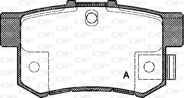 Kit de plaquettes de frein, frein à disque OPEN PARTS BPA0325.32