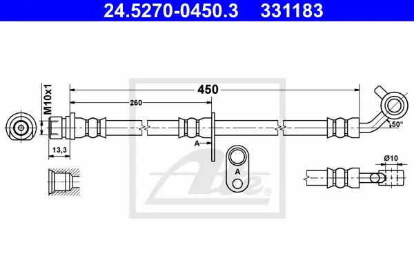 Flexible de frein ATE-APAC 24.5270-0450.3