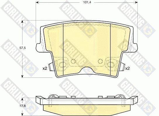 Kit de plaquettes de frein, frein à disque GIRLING 6141359